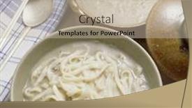  Presentation with noodle - Cool new presentation with asian noodles bowl noodles - korean gruel and noodle backdrop and a soft green colored foreground