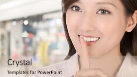  Presentation with korean language - Amazing slide deck having korean language - silent sign with beautiful businesswoman backdrop and a  colored foreground