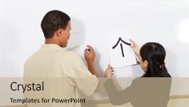  Presentation with korean language - Cool new presentation with korean language - woman teaching chinese to african backdrop and a coral colored foreground