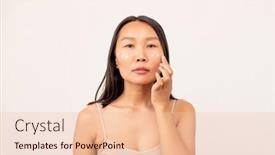  Presentation with dark skin - Beautiful slide deck featuring korean-or-chinese-girl backdrop and a lemonade colored foreground