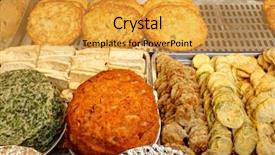  Presentation with korean culture inspired - Presentation design with korean pancake sold on market background and a yellow colored foreground