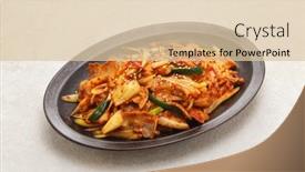  Presentation with kimchi - Slide deck featuring korean-pork-belly-and-kimchi background and a lemonade colored foreground