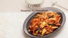  Presentation with kimchi - Slides consisting of korean-pork-belly-and-kimchi background and a lemonade colored foreground