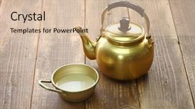  Presentation with korean - Amazing slide deck having korean rice wine makgeolli backdrop and a lemonade colored foreground