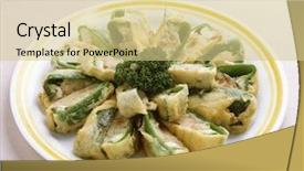  Presentation with korean food - Presentation theme with korean roasted food background and a lemonade colored foreground