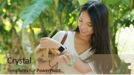  Presentation with poultry feed - Amazing PPT layouts having korean snacks - woman feed squirrel monkeys backdrop and a coral colored foreground