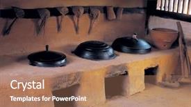  Presentation with asian culture - Beautiful presentation design featuring korean tradition and symbol - traveling backdrop and a coral colored foreground