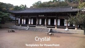  Presentation with korean - Presentation featuring korean-tradition background and a coral colored foreground