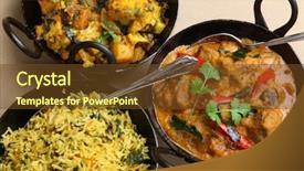  Presentation with curry - PPT layouts featuring korma curry with aloo gobi background and a tawny brown colored foreground