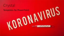  Presentation with corona virus - Colorful PPT layouts enhanced with koronavirus-norsk-norwegian-word-text backdrop and a crimson colored foreground