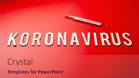  Presentation with corona virus - Beautiful PPT theme featuring koronavirus-norsk-norwegian-word-text backdrop and a coral colored foreground