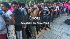  Presentation with refugees - Beautiful PPT layouts featuring kos-greece-sep-28-2015 backdrop and a ocean colored foreground