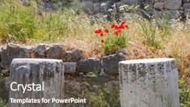  Presentation with ancient greece - Presentation theme featuring sea shell background with space for text background and a white colored foreground