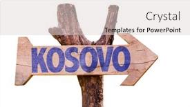  Presentation with kosovo - PPT layouts with kosovo-wooden-sign-isolated background and a lemonade colored foreground