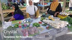  Presentation with sabah - Audience pleasing presentation theme consisting of kota-belud-sabah-malaysia backdrop and a gray colored foreground