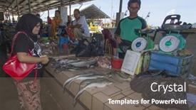  Presentation with environmental - Presentation design featuring kota-kinabalu-malaysia-may-17 background and a gray colored foreground