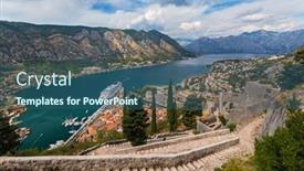  Presentation with kotor montenegro - Slide set featuring kotor-bay-and-old-town background and a ocean colored foreground