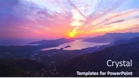  Presentation with kotor montenegro - Colorful presentation theme enhanced with kotor-bay-montenegro-nature backdrop and a wine colored foreground