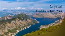  Presentation with kotor montenegro - Colorful PPT layouts enhanced with kotor bay - montenegro - nature and architecture background backdrop and a light blue colored foreground
