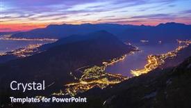  Presentation with kotor montenegro - Cool new presentation theme with kotor bay on sunset - montenegro - nature and architecture background backdrop and a wine colored foreground