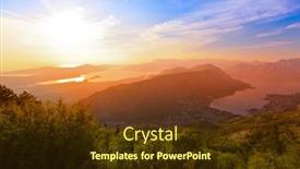  Presentation with kotor montenegro - Presentation theme enhanced with kotor-bay-on-sunset-montenegro background and a tawny brown colored foreground