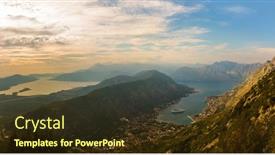  Presentation with kotor montenegro - Audience pleasing slides consisting of kotor-bay-on-sunset-montenegro backdrop and a tawny brown colored foreground
