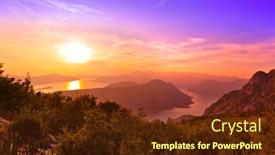  Presentation with kotor montenegro - Amazing presentation theme having kotor bay on sunset - montenegro - nature and architecture background backdrop and a tawny brown colored foreground
