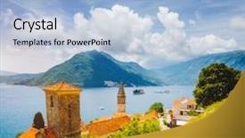 Presentation with kotor montenegro - Amazing PPT theme having kotorska and st nikola church backdrop and a light blue colored foreground