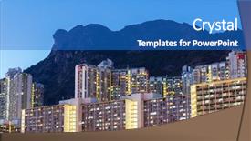  Presentation with residential - Presentation with kowloon residential area background and a teal colored foreground
