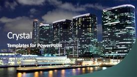  Presentation with hong kong - Beautiful PPT theme featuring kowloon-side-in-hong-kong backdrop and a tawny brown colored foreground