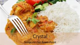  Presentation with curry leaves - Presentation with kozhi - kerala or south indian chicken background and a  colored foreground