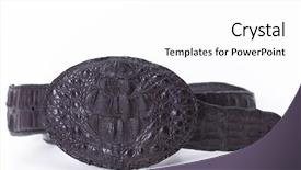  Presentation with crocodile - Slide deck featuring kozhi - women's belt from kozhy crocodile background and a  colored foreground