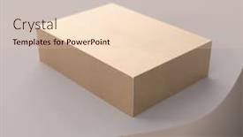  Presentation with closed - Slides having kraft-box-closed-mockup-isolated background and a lemonade colored foreground