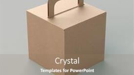  Presentation with box - Audience pleasing theme consisting of kraft-box-mockup-with-handle backdrop and a coral colored foreground