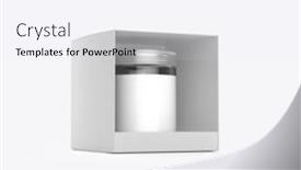  Presentation with candle - PPT theme enhanced with kraft-box-with-candle-mockup background and a white colored foreground