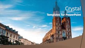  Presentation with heritage - Beautiful PPT theme featuring krakow-poland-august-27-2017 backdrop and a teal colored foreground
