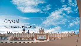  Presentation with unesco - Presentation theme enhanced with krakow-poland-august-27-2017 background and a light blue colored foreground