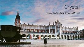  Presentation with heritage - Theme consisting of krakow-poland-august-27-2017 background and a light blue colored foreground