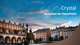  Presentation with unesco - PPT theme having krakow-poland-august-27-2017 background and a teal colored foreground