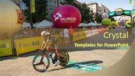  Presentation with participant - Colorful presentation design enhanced with krakow-poland-august-3-unidentified backdrop and a tawny brown colored foreground