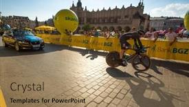  Presentation with participant - Audience pleasing slide set consisting of krakow-poland-august-3-unidentified backdrop and a coral colored foreground