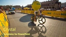  Presentation with participant - Cool new PPT theme with krakow-poland-august-3-unidentified backdrop and a tawny brown colored foreground