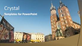  Presentation with abortion - Colorful slides enhanced with krakow-poland-feb-7-2015 backdrop and a teal colored foreground