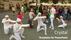  Presentation with points - Slide deck enhanced with krakow-poland-jul-11-2015 background and a gray colored foreground