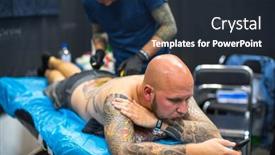  Presentation with participant - PPT theme with krakow-poland-june-11-2016 background and a navy blue colored foreground