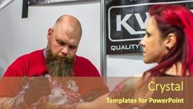  Presentation with congress - Beautiful presentation design featuring krakow-poland-june-6-2015 backdrop and a coral colored foreground