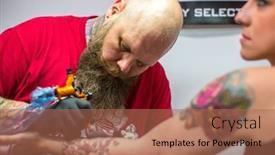  Presentation with congress - Presentation design enhanced with krakow-poland-june-6-2015 background and a coral colored foreground