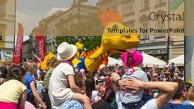  Presentation with dragons - Slide set with krakow-poland-may-31-2015 background and a coral colored foreground