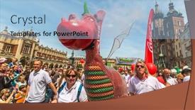  Presentation with dragons - PPT theme enhanced with krakow-poland-may-31-2015 background and a light blue colored foreground
