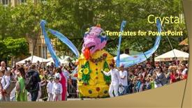  Presentation with dragons - Colorful PPT layouts enhanced with krakow-poland-may-31-2015 backdrop and a tawny brown colored foreground